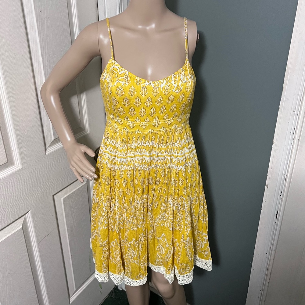 NWOT $178 Anthropologie | Boho Yellow Plenty By Tracy Reese Printed Sun Dress